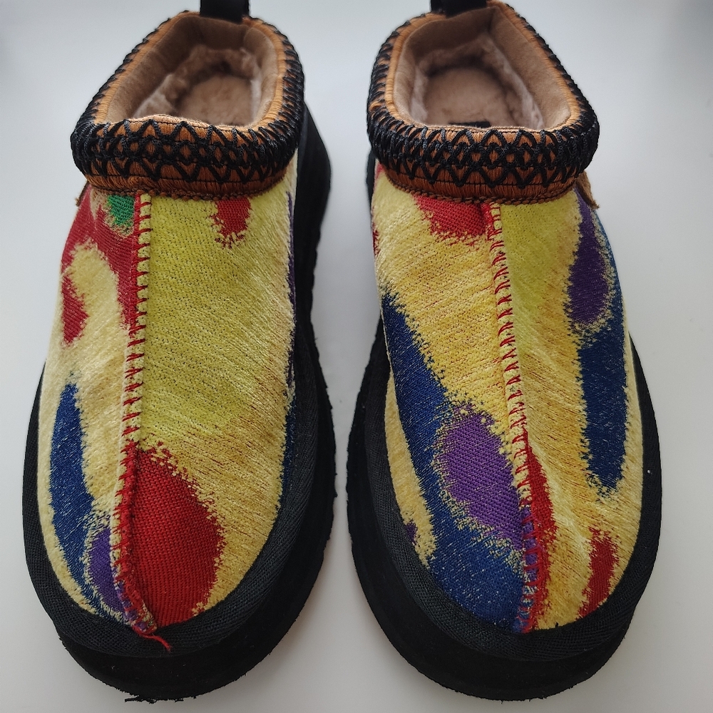 UGG Tazz PridePop Platform Slippers Shearling Lined | Indoor/Outdoor | US 8 - Picture 6 of 7
